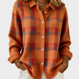 Ana - Cardigan de Malha aos Quadrados