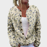 Camila - Cardigan Floral de Outono