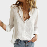 Aurora - Blusa artesanal em linho natural