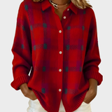 Ana - Cardigan de Malha aos Quadrados