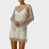 Milena - Vestido com brilhantes