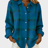 Ana - Cardigan de Malha aos Quadrados