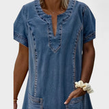 Júlia - Vestido em ganga suave