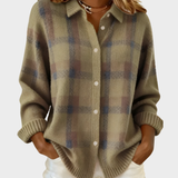 Ana - Cardigan de Malha aos Quadrados