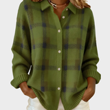 Ana - Cardigan de Malha aos Quadrados