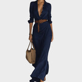 Julia - Vestido maxi justo de manga comprida