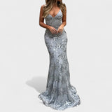 Soleil - Vestido até ao chão com lantejoulas