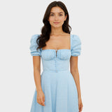 Helena - Vestido Verão com Decote Quadrado