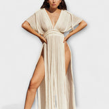 Bruna - Vestido maxi kimono em estilo grego