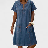 Júlia - Vestido em ganga suave