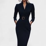 Inês - Vestido Elegante com Cinto