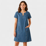 Júlia - Vestido em ganga suave