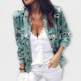 Andreia - Casaco bomber elegante com padrão floral