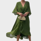 Patrícia - Vestido com Laço e Detalhes Artesanais