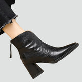 Claudia - Botins de Luxo com Salto Médio