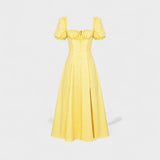 Helena - Vestido Verão com Decote Quadrado